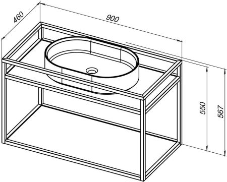Консоль под раковину Allen Brau Liberty 90 1.33003.60 медь браш, артикул 1.33003.60