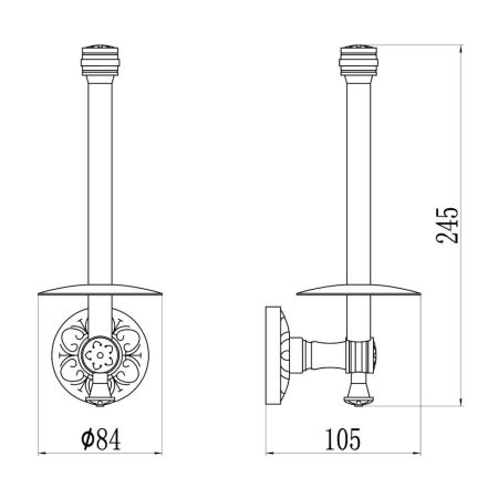 Держатель для туалетной бумаги Savol S-005852-1C, бронза, артикул S-005852-1C
