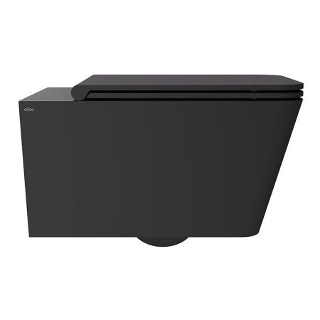 Унитаз, Alice, Hide, безободковый (с открытым смывным краем), тип установки-подвесной, ширина, мм-350, глубина, мм-550, высота, мм-345, форма чаши-прямоугольная, выпуск-горизонтальный, материал-керамика, сиденье-необходимо заказать, вид грязеотталкивающег, артикул 31210108
