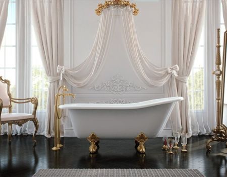 Ванна из искусственного камня Эстет Царская 170x73 Белая