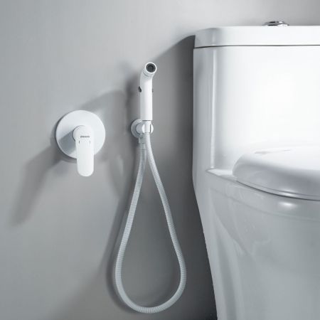 Гигиенический душ со смесителем Shevanik S4305C, белый