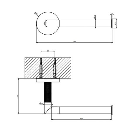 GESSI ANELLO Держатель туалетной бумаги, вертикальная/горизонтальная установка, цвет Black XL, артикул 63755#299