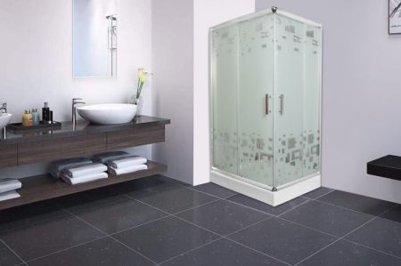 Душевой уголок Parly ZQ121 L 120х195 профиль Полированный алюминиевый стекло матовое