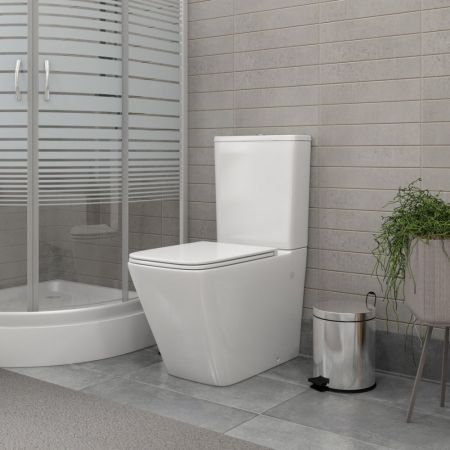 Унитаз напольный Maretti Umbria безободковый с микролифтом, UM10NBM42-844, белый, артикул UM10NBM42-844