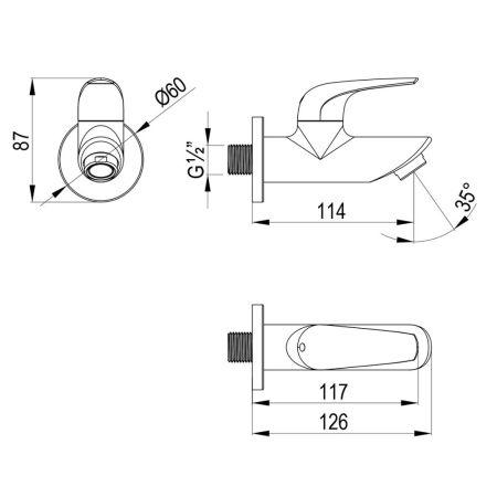 Кран для Lemark бани Project (LM4690BL), артикул LM4690BL