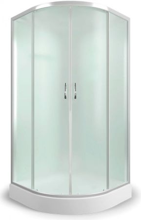 Душевая кабина Erlit Comfort ER3508P 80x80 задняя стенка Белая стекло матовое, артикул ER3508P-C3