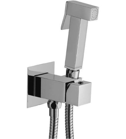 Смеситель с гигиеническим душем Paffoni Tweet Square ZDUP112CR (с внутренней частью), артикул ZDUP112CR
