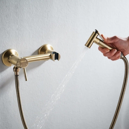Гигиенический душ со смесителем Shevanik S107Q, бронза, артикул S107Q