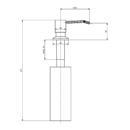 Кухонный диспенсер для моющего средства Splenka S710.01.05, сатин