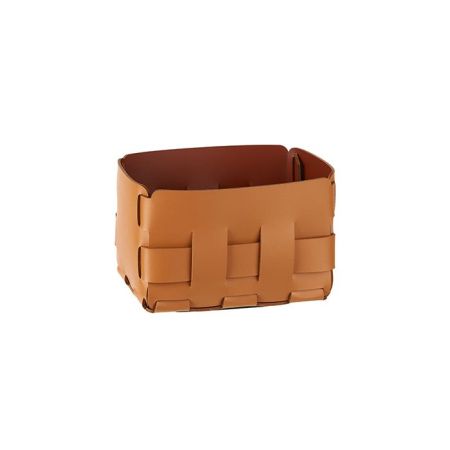 Colombo Adj Корзинка Mini Bottega, 12x19H13 см, цвет: коньяк/бордо, артикул BADJ1012-0930