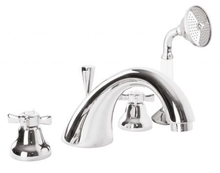 Смеситель на борт ванны с ручным выдвижным душем CEZARES LORD-BVD, артикул LORD-BVD-03/24-M