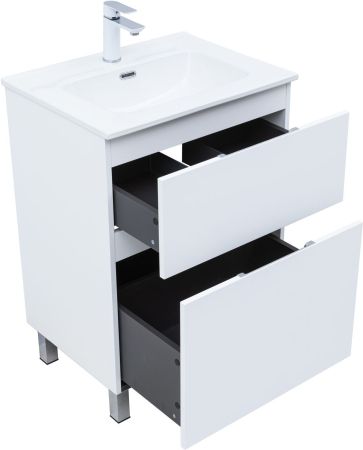 Тумба под раковину Aquanet Алвита New 60 напольная, белый матовый, артикул 00344132