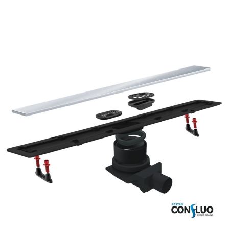 Душевой лоток, Bettoserb, Frameless, ширина, мм-120, длина, мм-550, высота, мм-100, монтаж-в пол, пропускная способность, л/сек-0,8, выход Ø50 мм, поворот базы 360°, система отвода вторичного конденсата, сифон-есть, материал сифона-полипропилен, опоры-ест