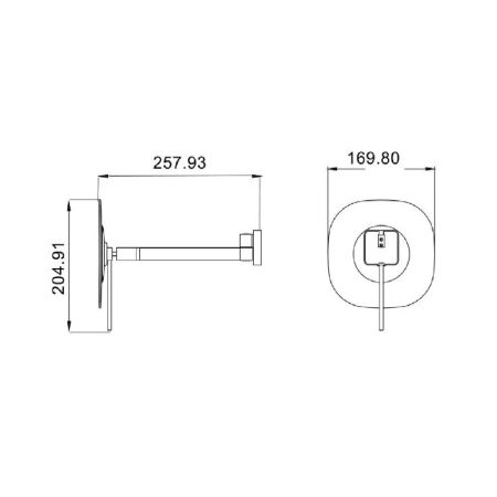 Зеркало косметическое JAVA S-M114LB, матовое золото, артикул S-M114LB
