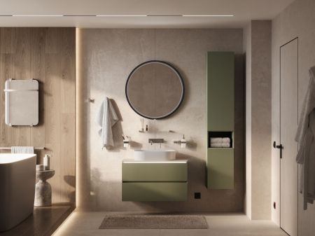 Шкаф-пенал Allen Brau Infinity 35 1.21009.CGM R олива матовый, артикул 1.21009.CGM