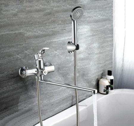 Смеситель Z21C8 для ванны, с длинным изливом BOCH MANN ВМ9133, артикул ВМ9133