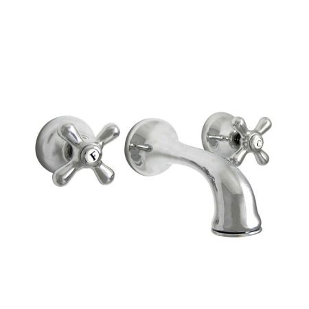 Nicolazzi Nuova Brenta Смеситель для раковины с 2мя ручками, настенный, излив: 160мм, цвет: хром, артикул 2577CR