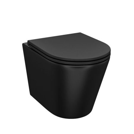Унитаз подвесной IDDIS Calipso, черный матовый (CALR3BMi25), артикул CALR3BMi25