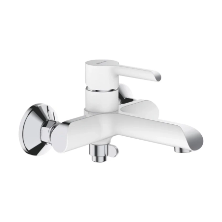 Смеситель для ванны Shevanik S6002F, белый/хром, артикул S6002F