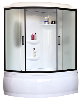 Душевая кабина Royal Bath  RB 140ALP-C-BL (матовое) правая без гидромассажа