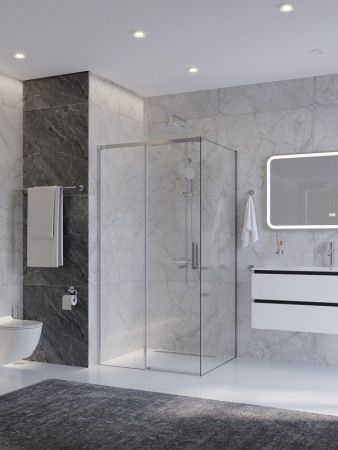 Душевой уголок CEZARES PLANE-AH-1 арт. PLANE-AH-1-140/100-C-CR, артикул PLANE-AH-1-140/100-C-CR