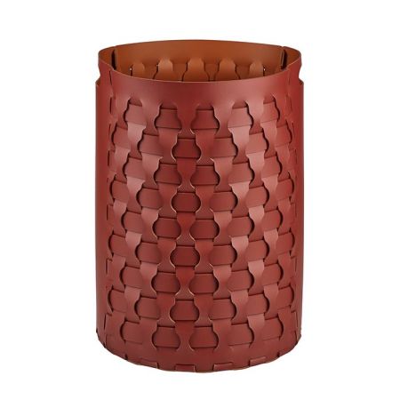 ADJ Круглая корзина для белья Dubai, D40xH57 см., цвет: бордо/коньяк, артикул 2057.30/09