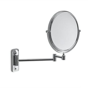 Gedy Gaia, настенное круглое поворотное косметическое зеркало (3x) со складным механизмом, цвет хром