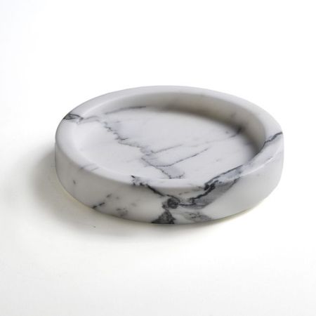 Мыльница, 3SC, Apuana 2.0, ширина, мм-120, глубина, мм-120, высота, мм-20, тип установки-настольный (свободностоящий), материал мыльницы-мрамор, цвет-Bianco Statuario, артикул AP01A