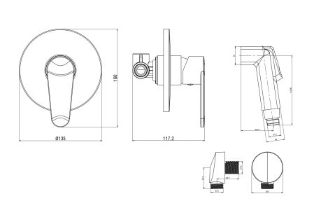 Набор с гигиеническим душем, артикул: WF4in1, VODA