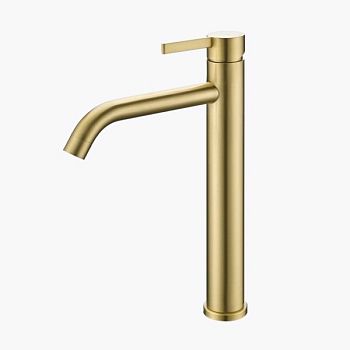 Смеситель для раковины высокий Splenka S221.15.03, золотой сатин