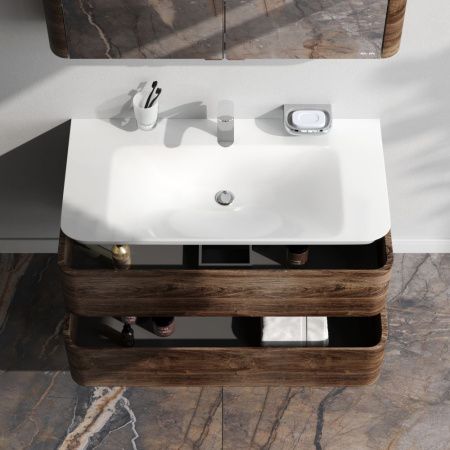 M30FHX1002NF Sensation, База под раковину, подвесная, 100 см, ящики, орех, текстурированная, шт M30FHX1002NF Sensation, База под раковину, подвесная, 100 см, ящики, орех, текстурированная, шт