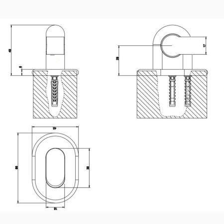 Gessi Goccia Держатель душевой лейки неподвижный, цвет: хром