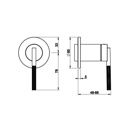 Gessi Ingranaggio Встраиваемый однорычажный смеситель на 1 выход (внешние части), цвет: хром