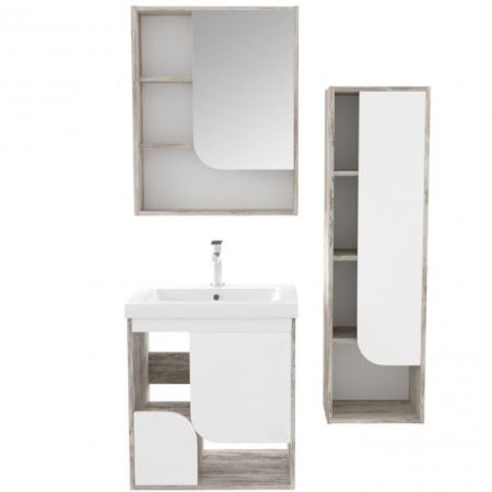 Зеркальный шкаф Runo Сити 60 4620750028749 Скандинавский Дуб Белый