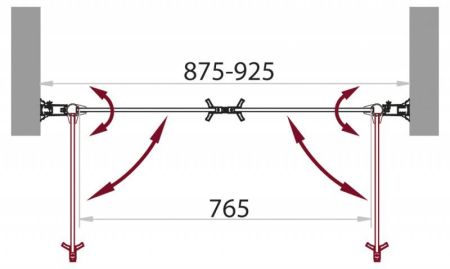 Душевая дверь в нишу BELBAGNO SELA-B-2, артикул SELA-B-2-115-P-Cr