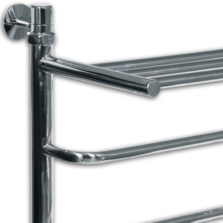 Водяной полотенцесушитель Ника Quadro Л90/ВП 80x40 с полкой Хром, артикул Л90*/ВП 80x40