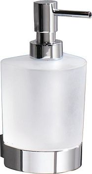 Gedy G-Kent, настенный стеклянный дозатор с металлической помпой, цвет хром