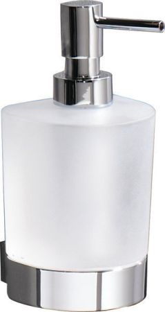 Gedy G-Kent, настенный стеклянный дозатор с металлической помпой, цвет хром, артикул 5581(13)
