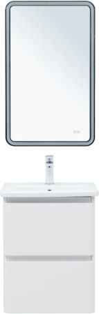 Тумба под раковину Aquanet Эмбер 50 белый матовый, артикул 00330463