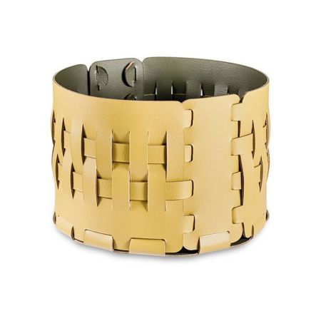 ADJ Корзина Bottega, D20xH12 см., цвет: горчичный/оливковый, артикул 1512.40/55