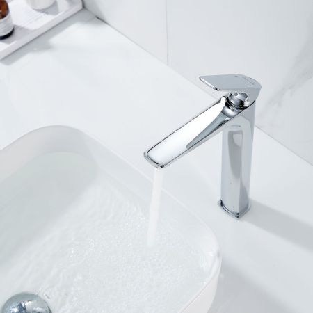 Смеситель для раковины высокий Shevanik S4211, хром, артикул S4211