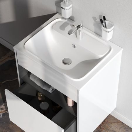 M8FFUX0601WG Func, База с нишей, 1 ящик (pull-out), 60 см, цвет белый глянец, артикул M8FFUX0601WG