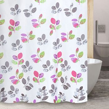 Штора для ванной комнаты Savol S-01820Y, цветы