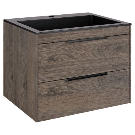 База под раковину Chiara 2D 600 подвесная, 2 выкатных ящика soft-close, R.Oak, артикул VMC-2C2600RO