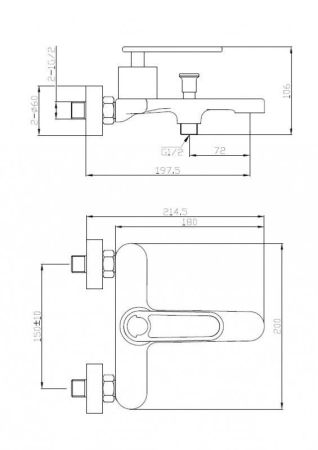 Смеситель для ванны и душа CEZARES MOMENTO-VD-01, артикул MOMENTO-VD-01