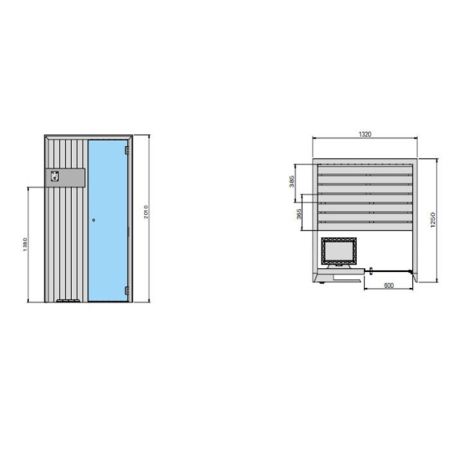 Effegibi Idea Сауна 132х125х201см, цвет: канадский хемлок