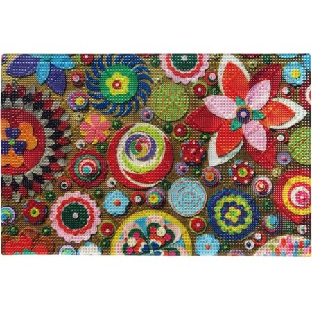 Коврик для входной двери Fora 40х60 FOR-DOOR13 Бумажные цветы, артикул FOR-DOOR13