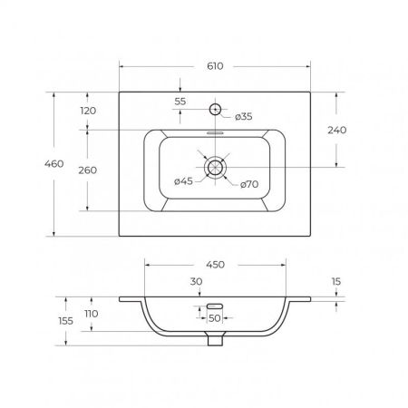 ECO-CER-N База под раковину подвесная с двумя выкатными ящиками, Фисташковый Софт, 1200x457x500, ECO-CER-N-1200-2C-SO-PS-P, артикул ECO-CER-N-1200-2C-SO-PS-P