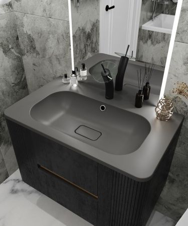 Раковина Florentina Нева 80 см 10.250.00800.307, серый шёлк, артикул 10.250.00800.307