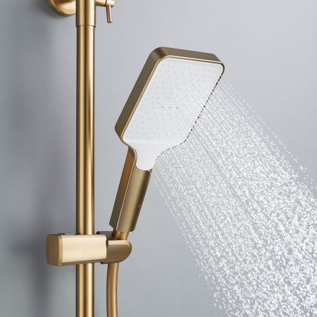 Душевая система Shevanik S4536G, золотой сатин